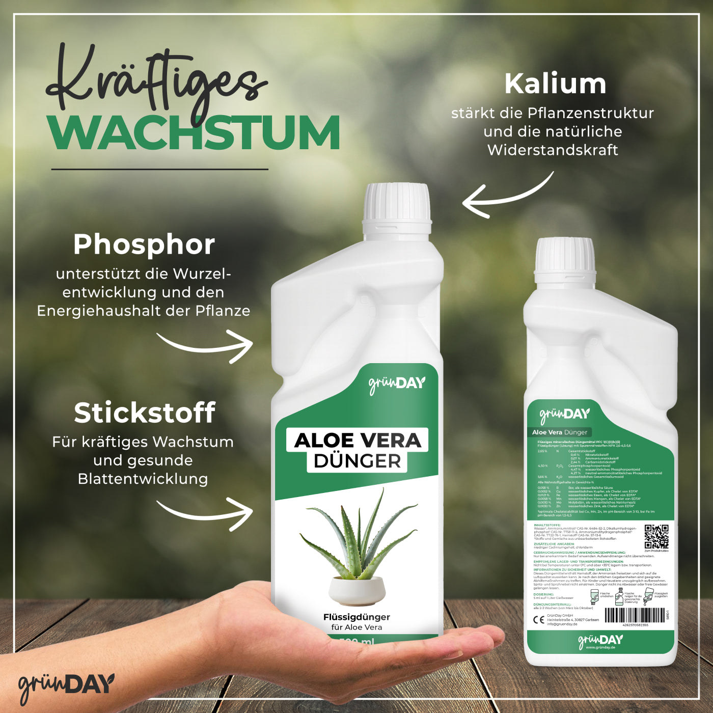 Gründay Aloe Vera  Dünger – Produktansicht 4