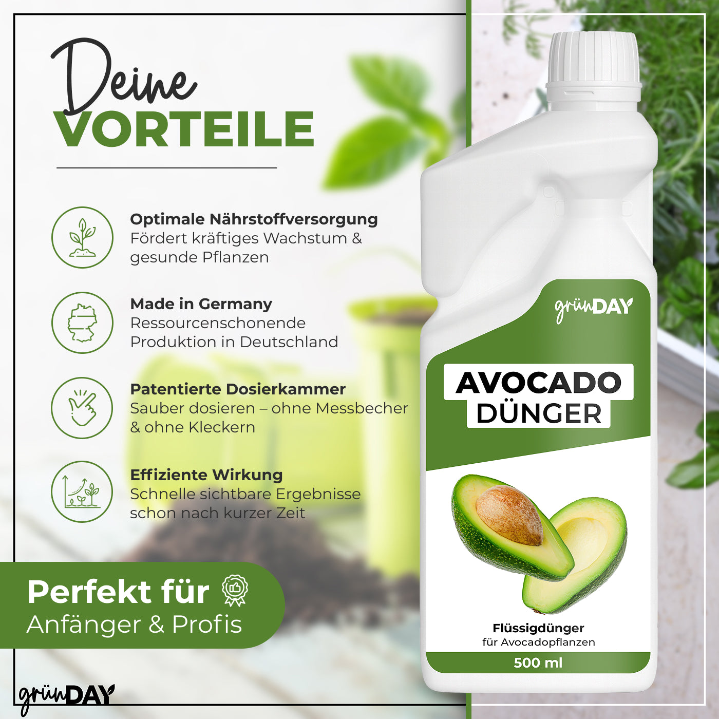 Gründay Avocadodünger – Produktansicht 2
