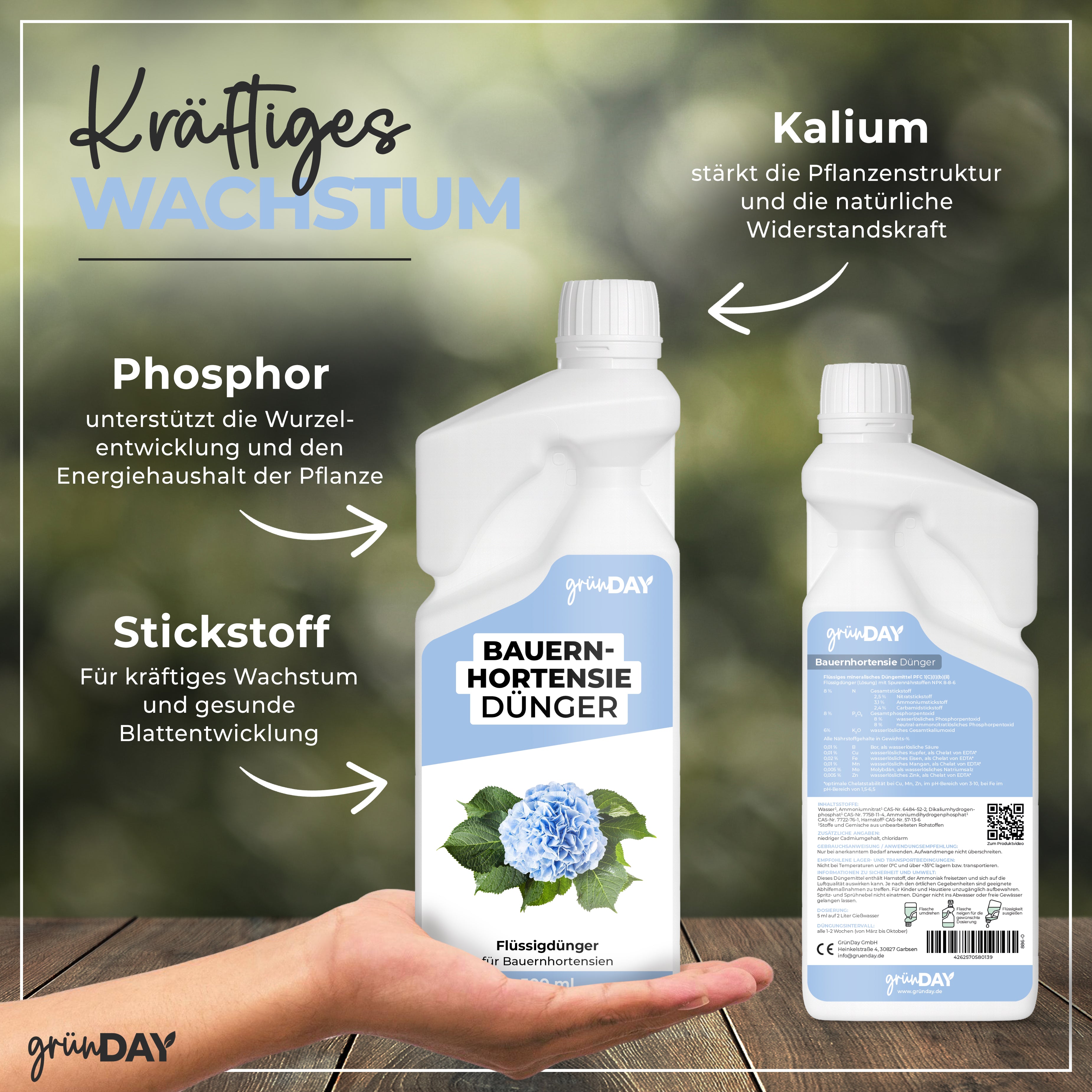 Gründay Bauernhortensie Dünger – Produktansicht 4