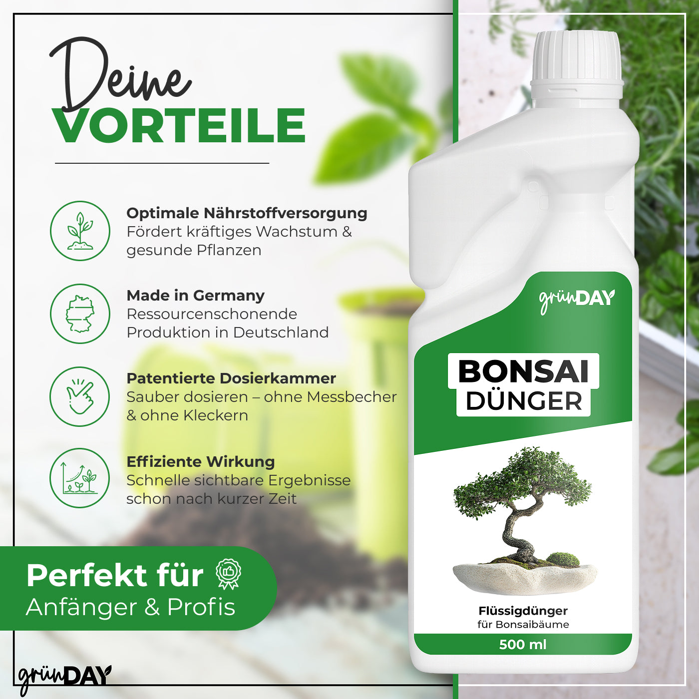 Gründay Bonsaidünger – Produktansicht 2