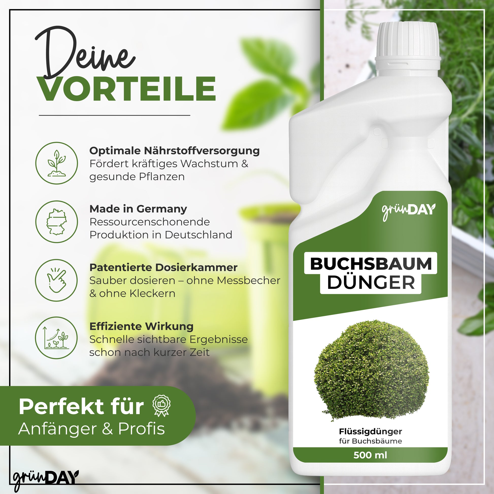 Gründay Buchsbaumdünger – Produktansicht 2