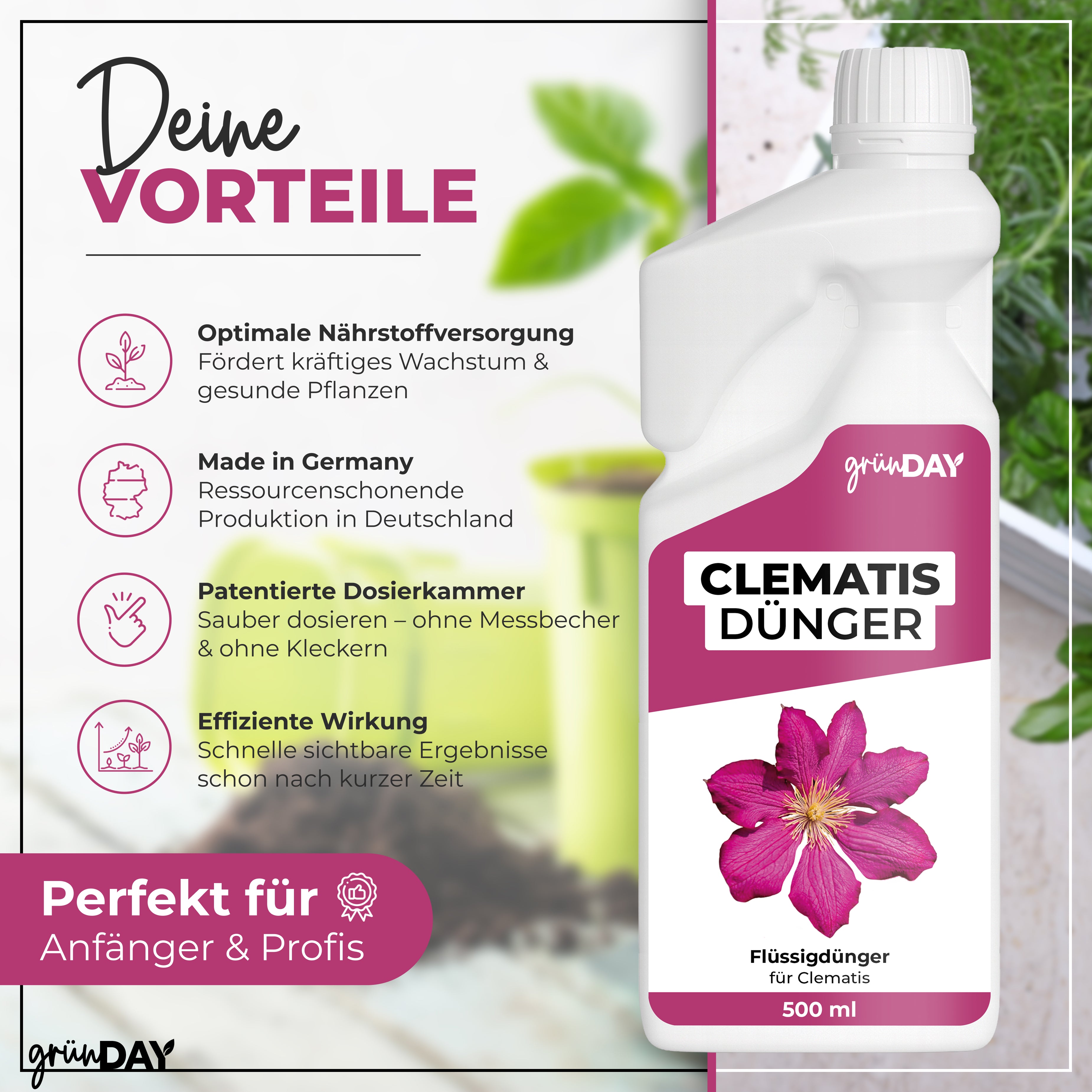Gründay Clematisdünger – Produktansicht 2