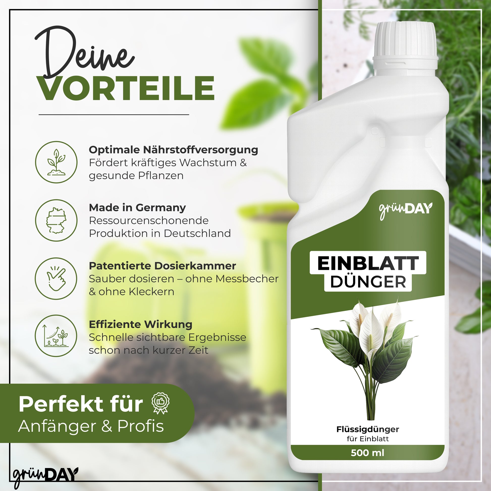 Gründay Einblatt Dünger – Produktansicht 2