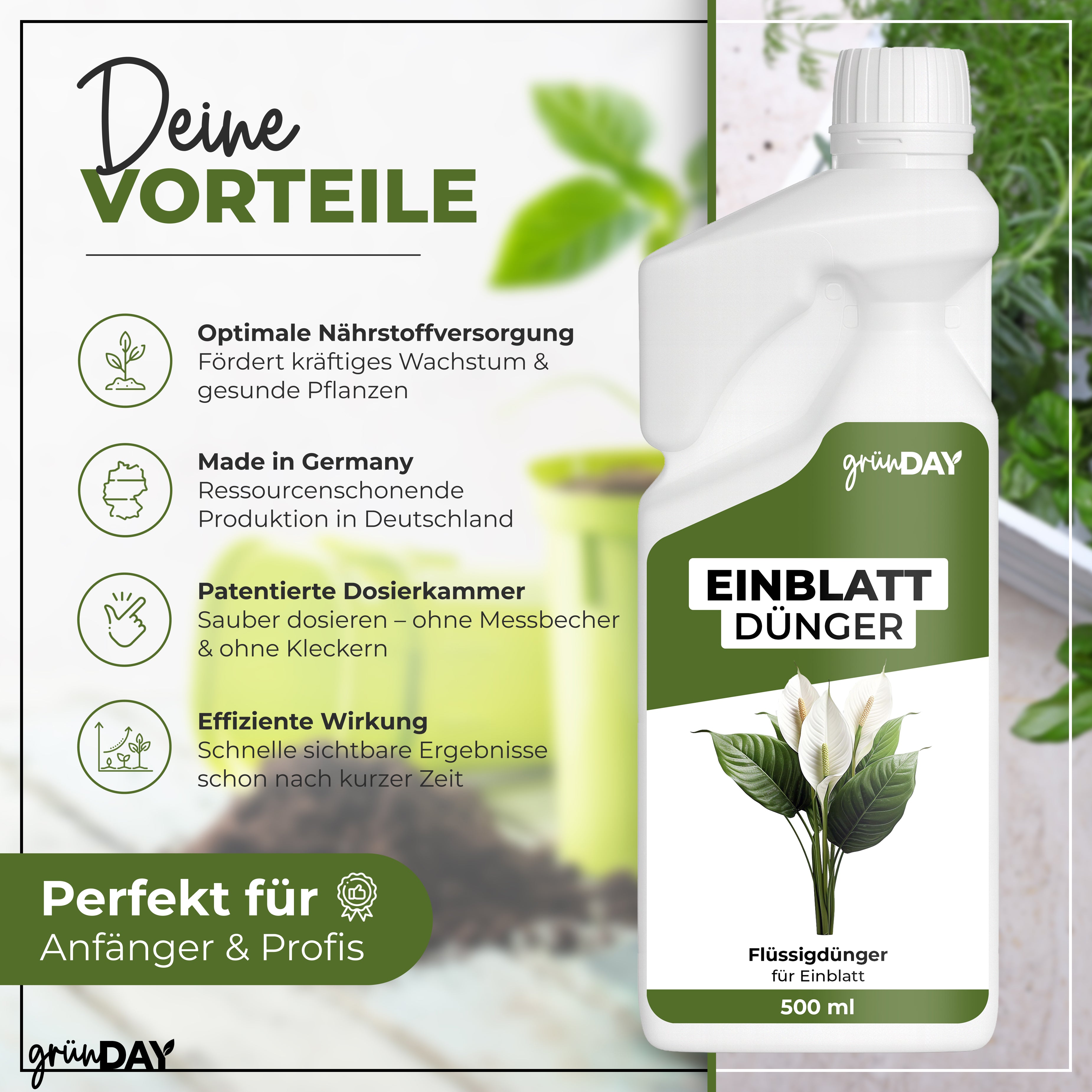 Gründay Einblatt Dünger – Produktansicht 2