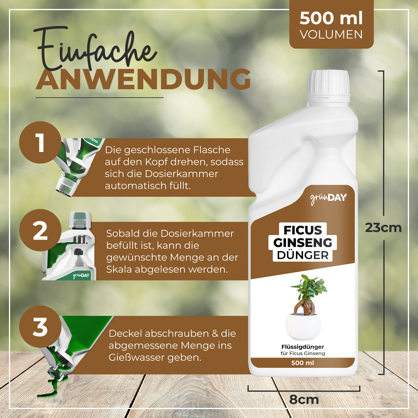Gründay Ficus Ginseng Dünger – Produktansicht 3