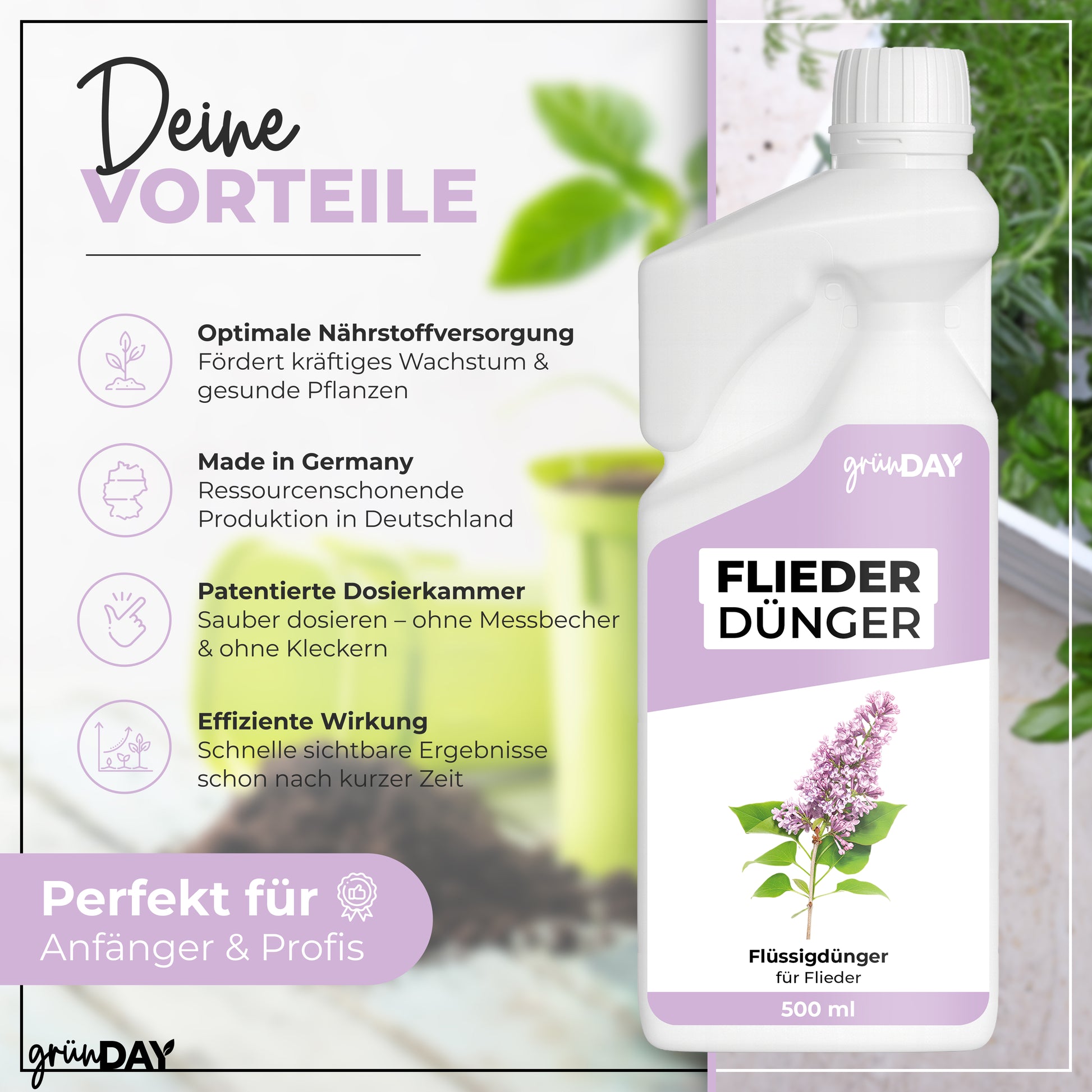 Gründay Fliederdünger – Produktansicht 2