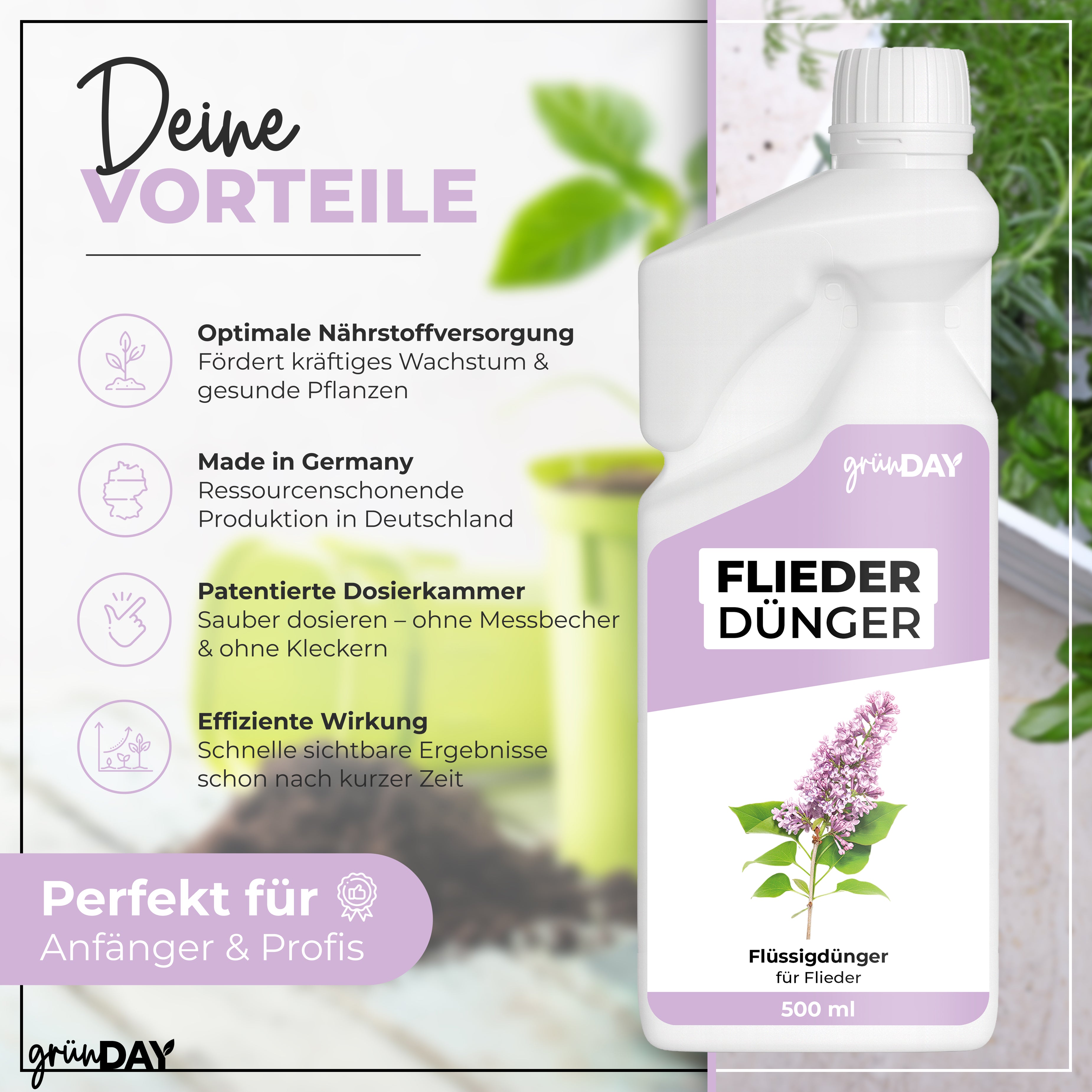 Gründay Fliederdünger – Produktansicht 2