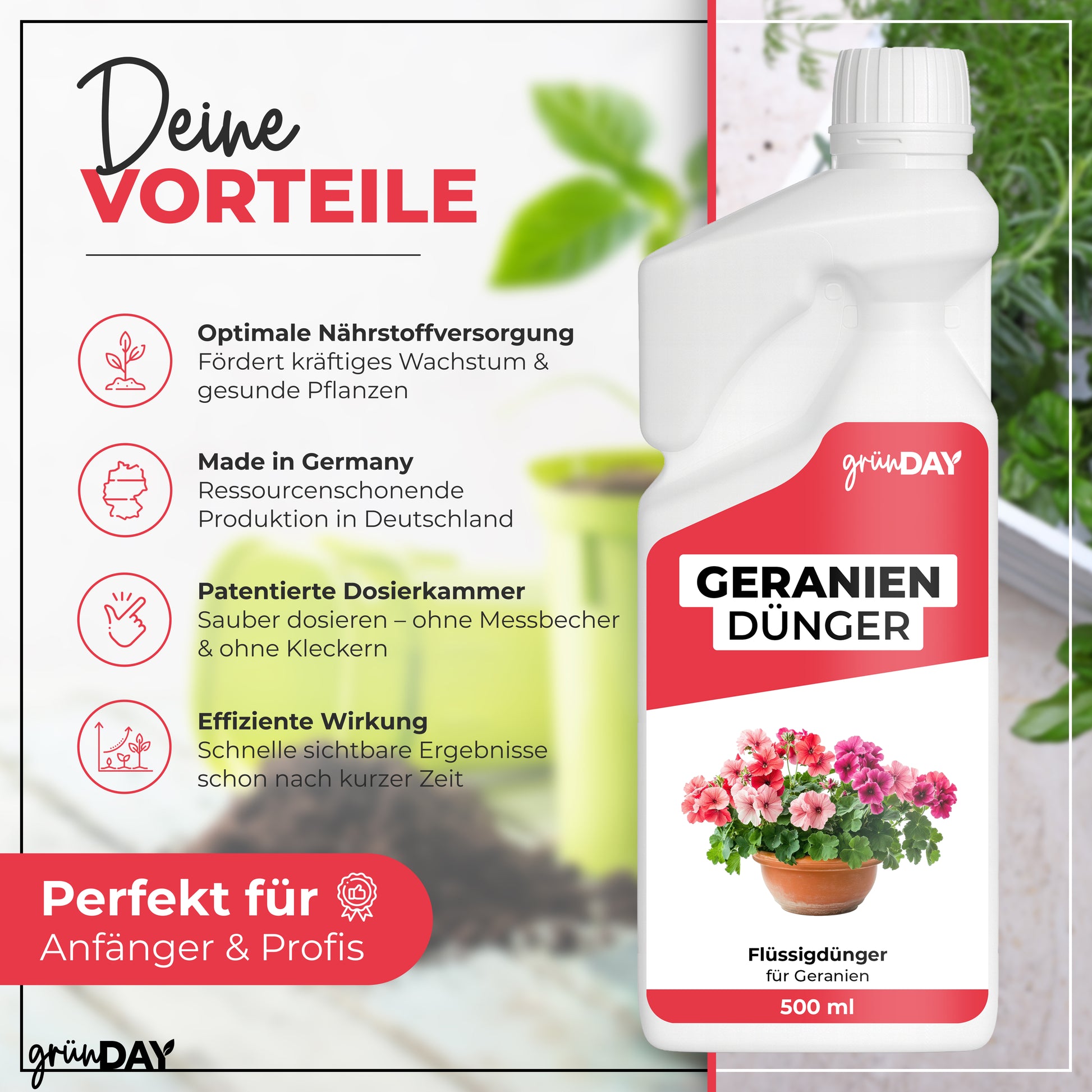 Gründay Geraniendünger – Produktansicht 2