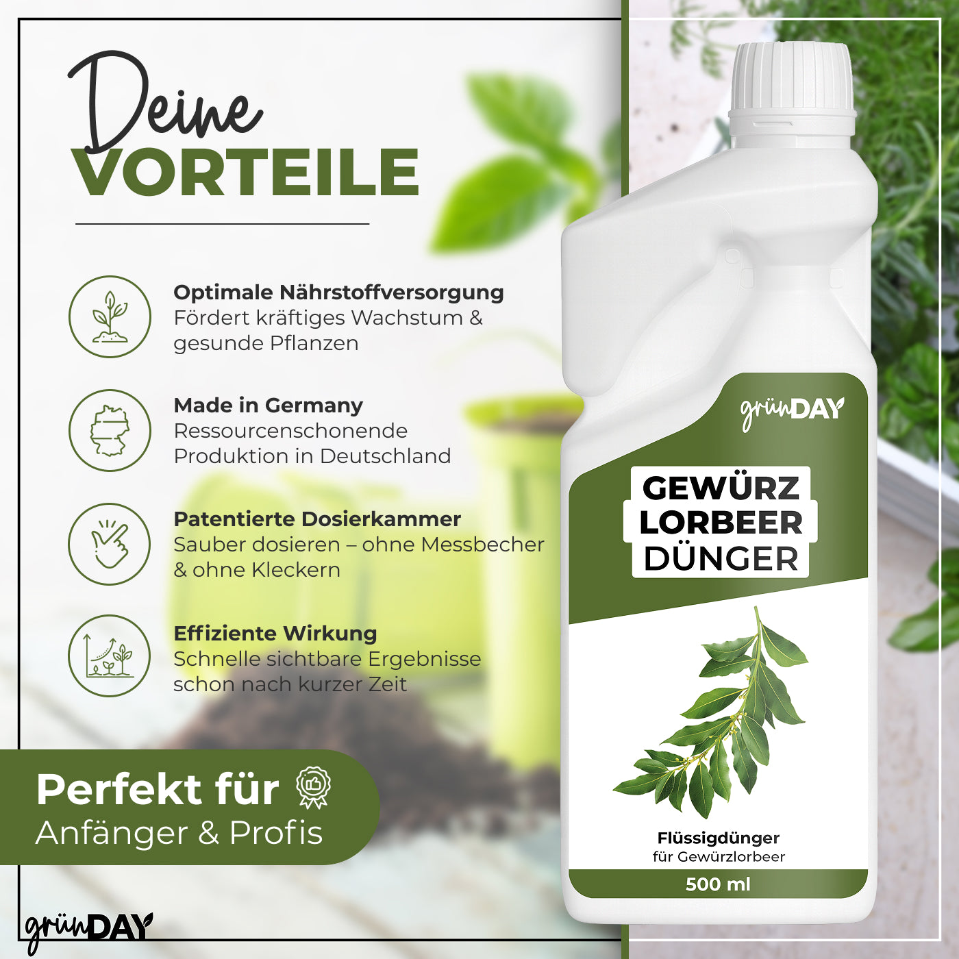 Gründay Gewürzlorbeerdünger – Produktansicht 2
