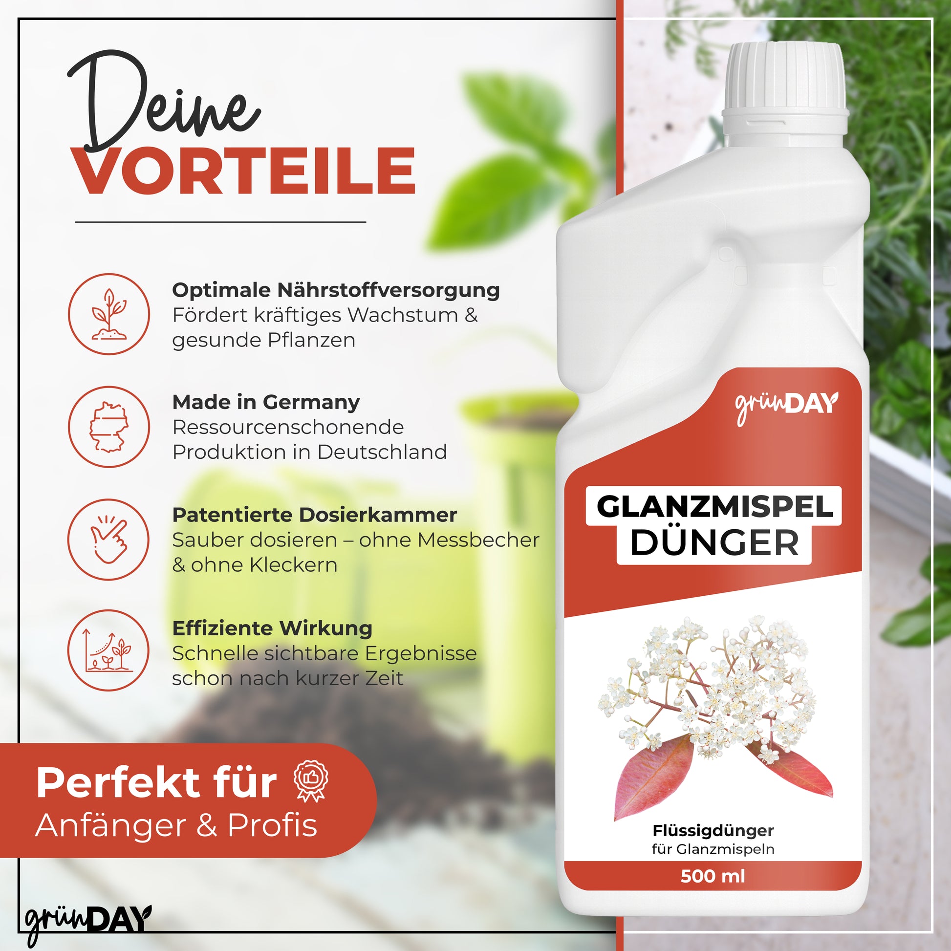 Gründay Glanzmispeldünger – Produktansicht 2