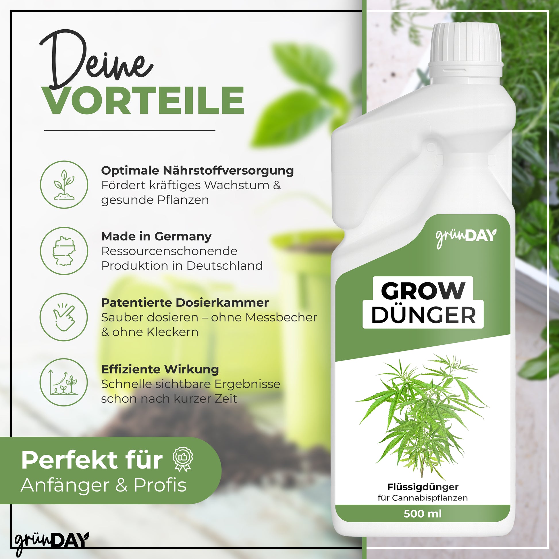 Gründay Grow-Dünger – Produktansicht 2