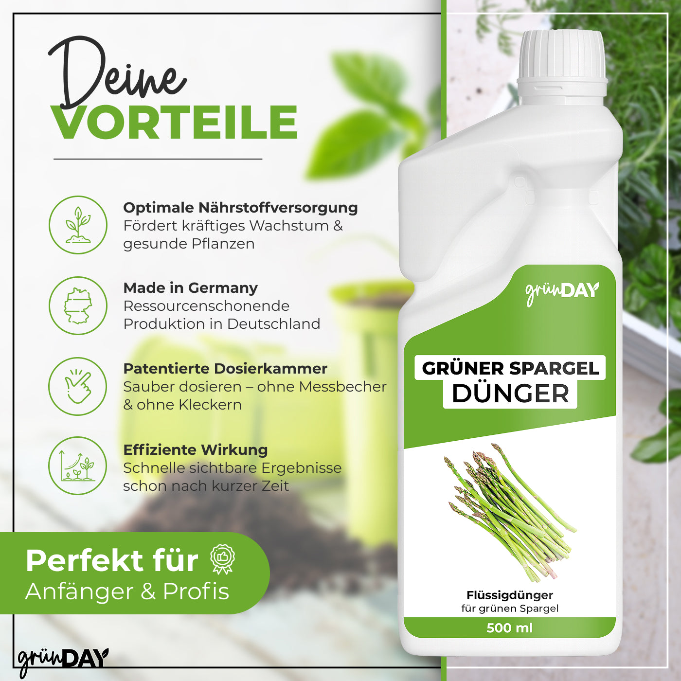 Gründay Grüner Spargel Dünger – Produktansicht 2