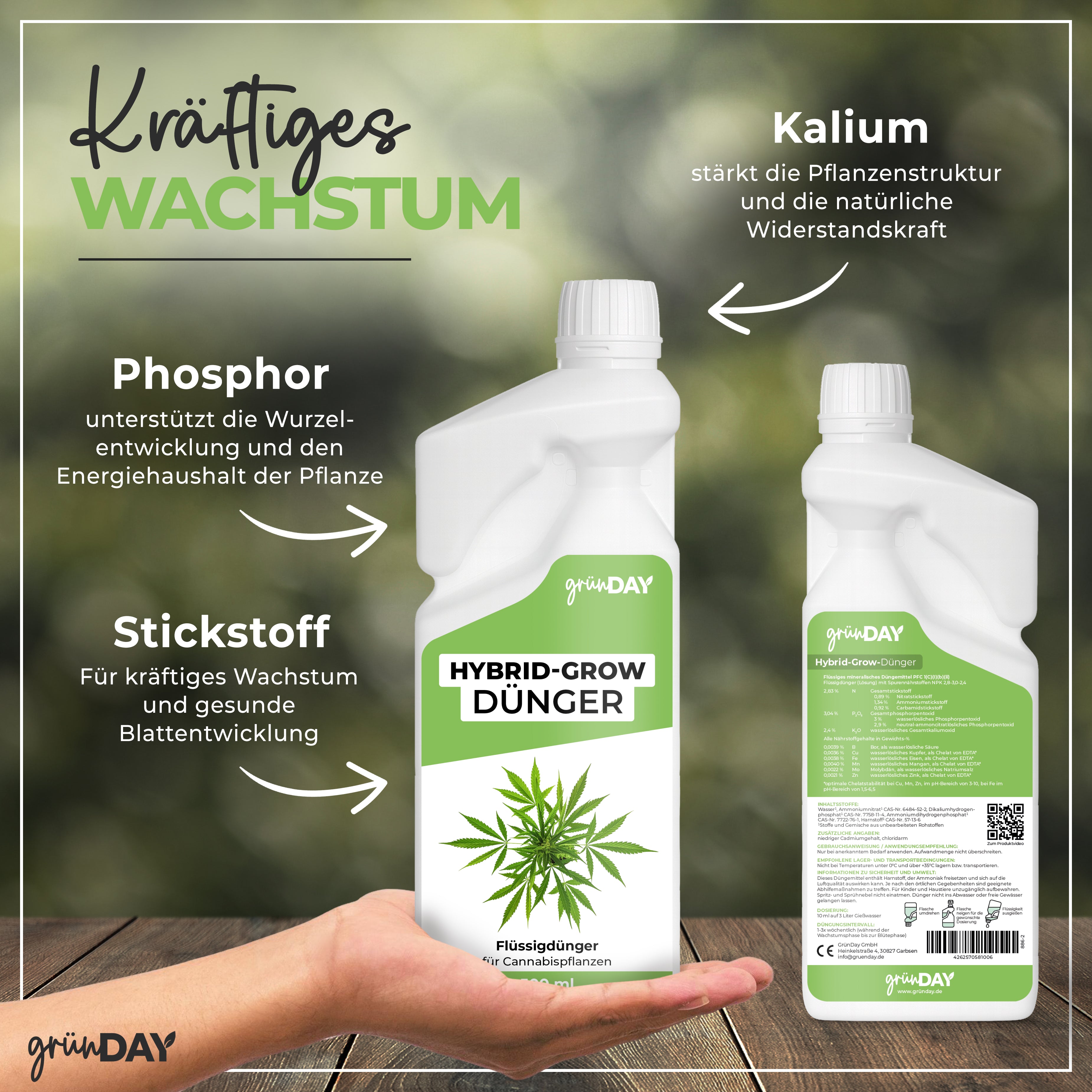 Gründay Hybrid-Grow-Dünger – Produktansicht 4