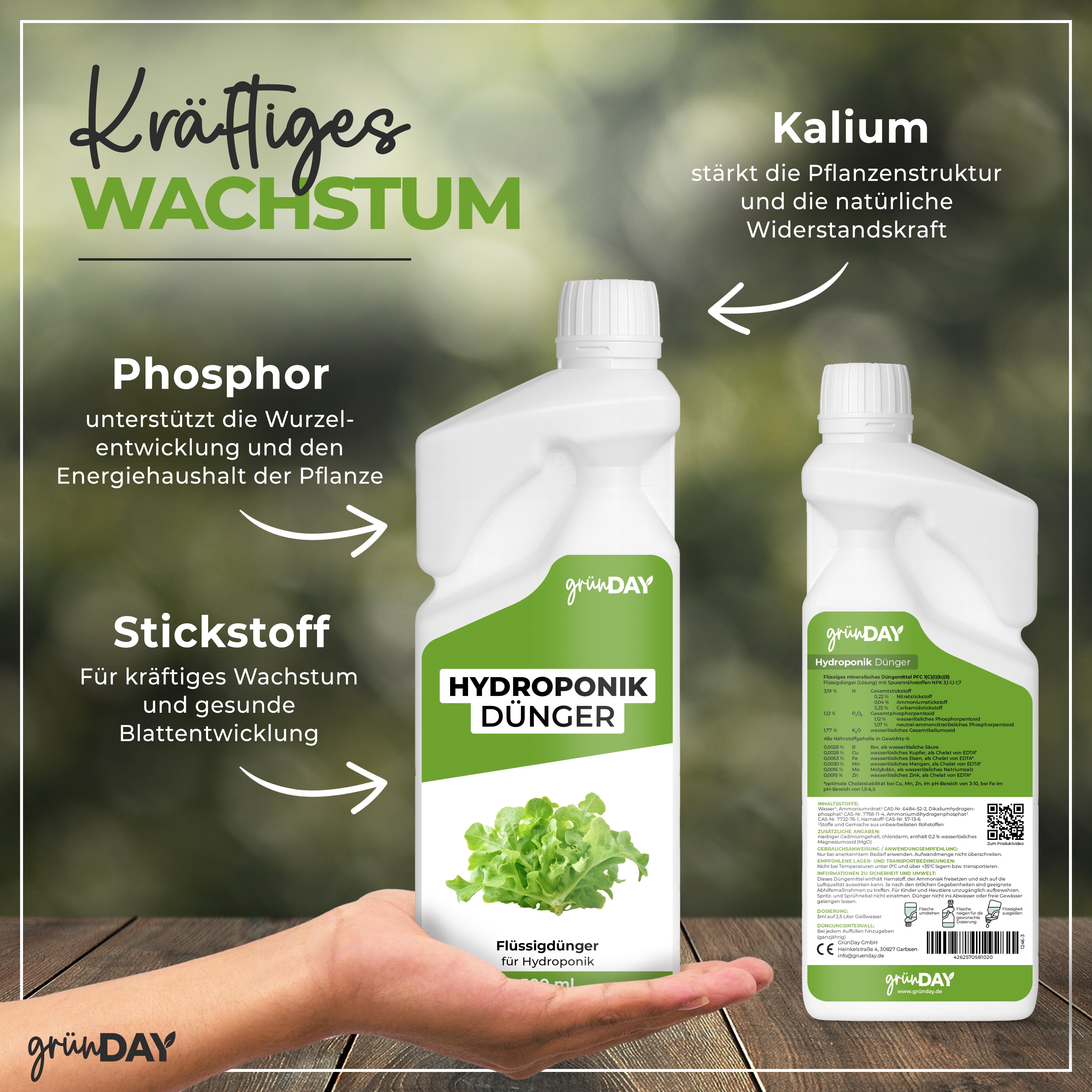 Gründay Hydroponik-Dünger – Produktansicht 4