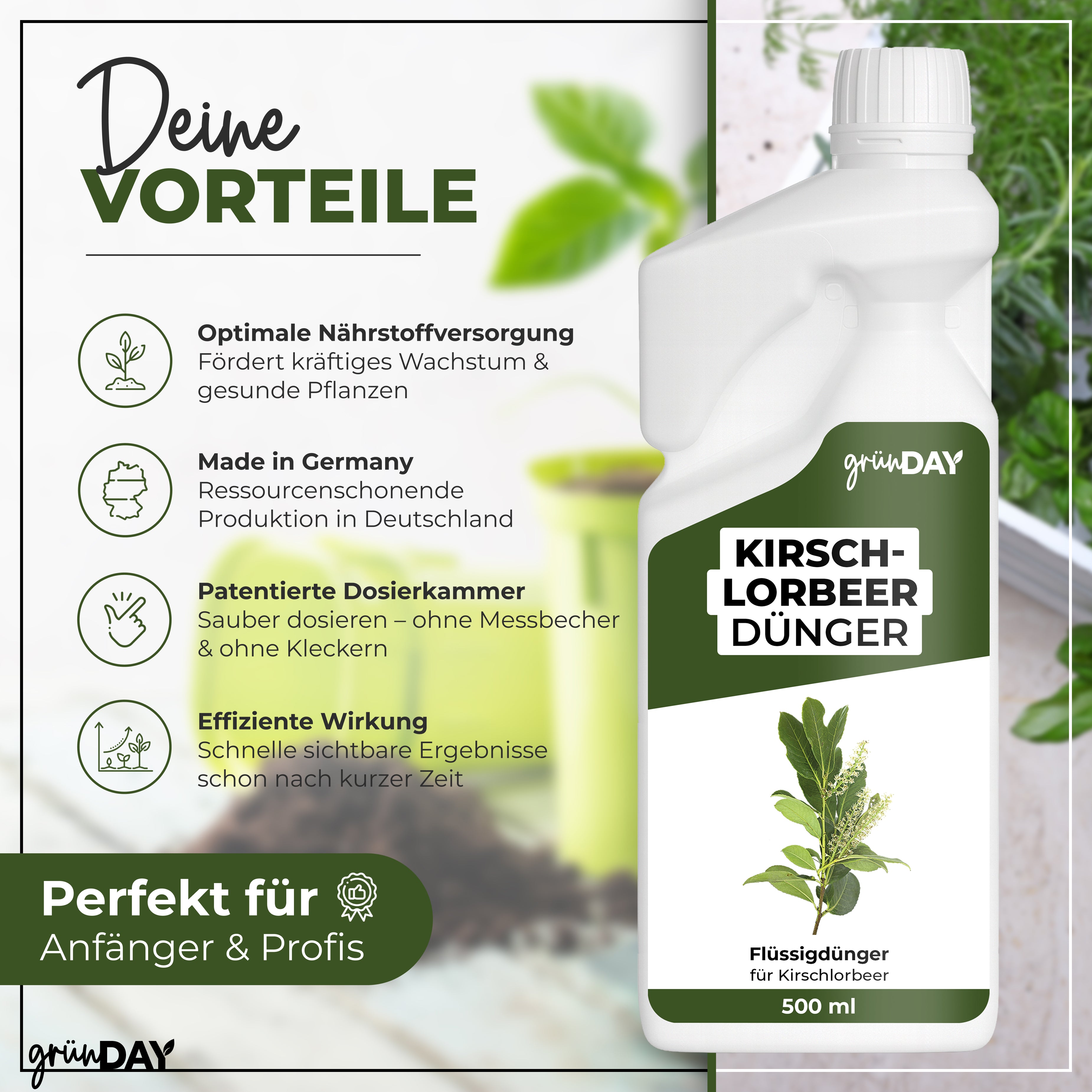 Gründay Kirschlorbeerdünger – Produktansicht 2