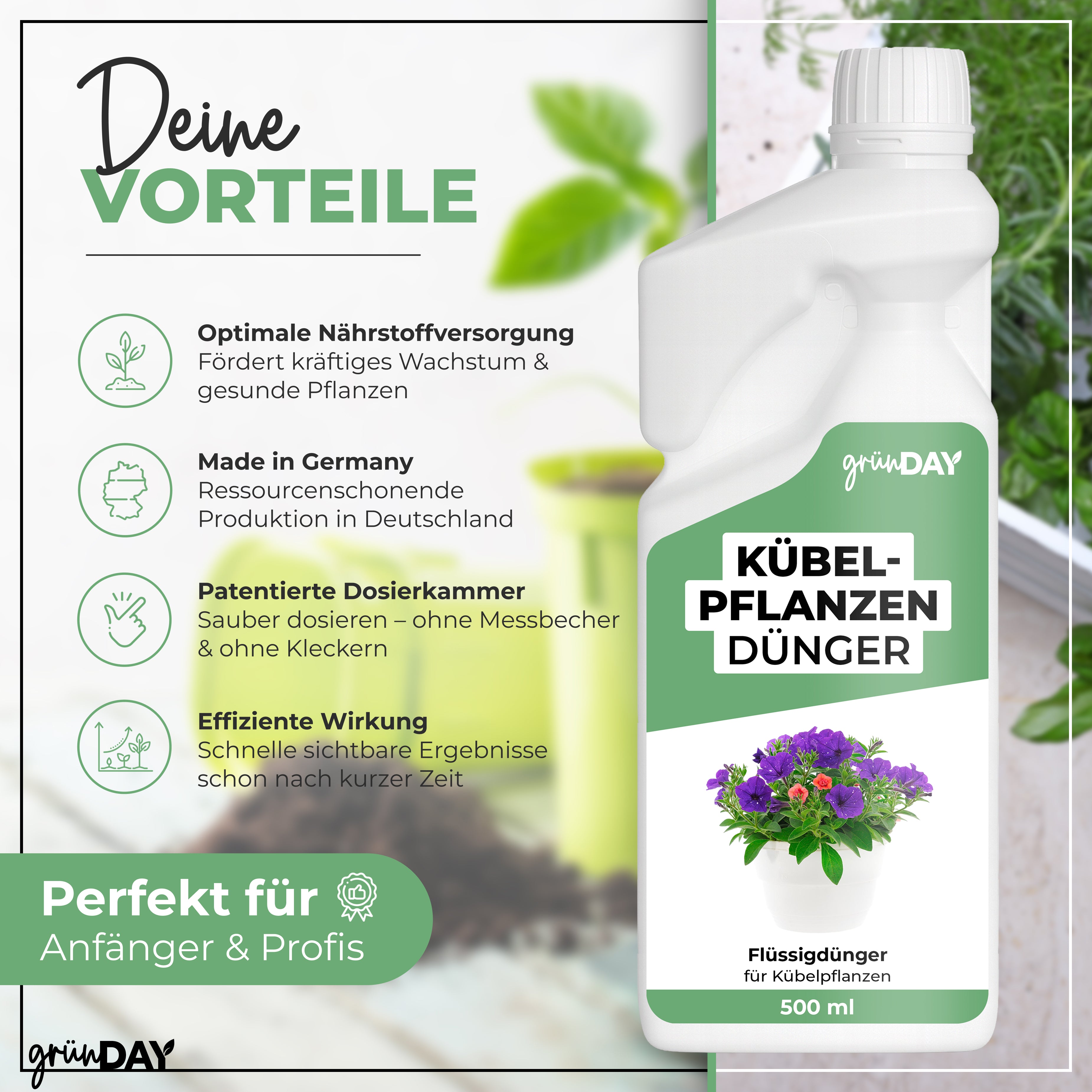 Gründay Kübelpflanzendünger – Produktansicht 2