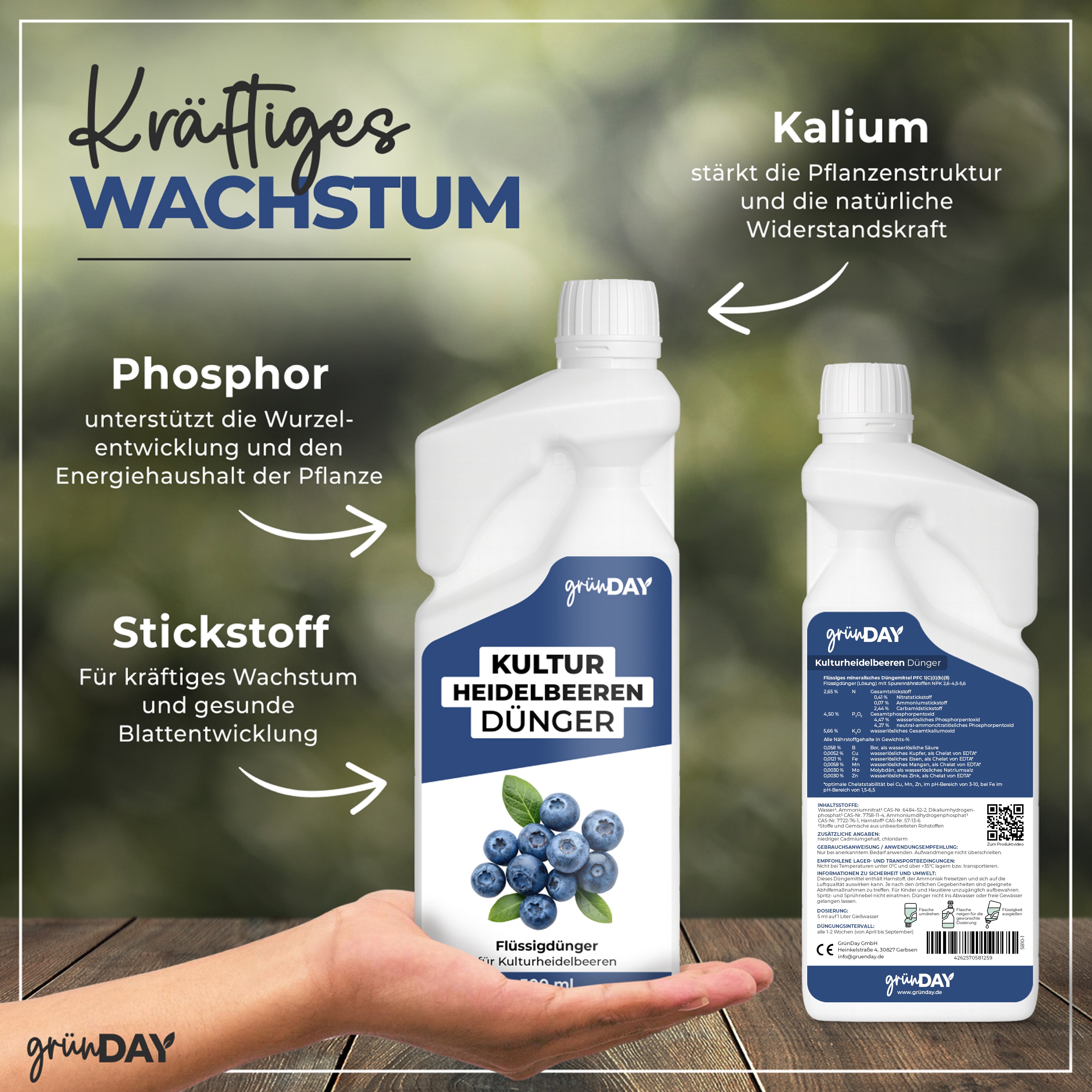 Kulturheidelbeeren-Flüssigdünger 500 ml
