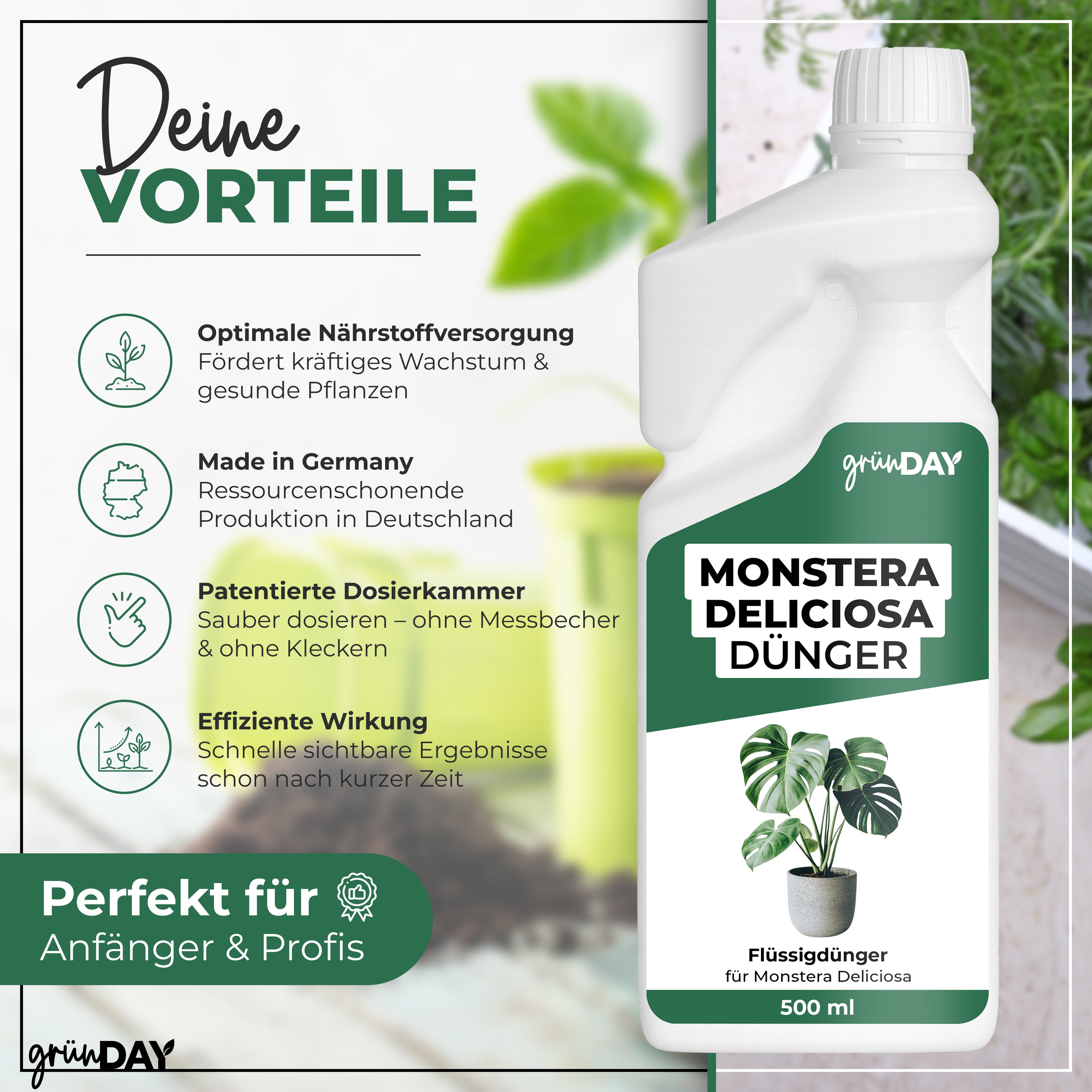 Gründay Monstera Deliciosa Dünger – Produktansicht 2