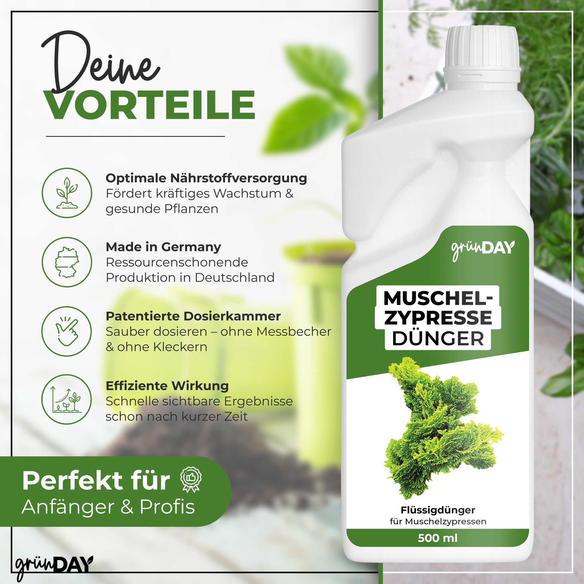 Gründay Muschelzypressedünger – Produktansicht 2