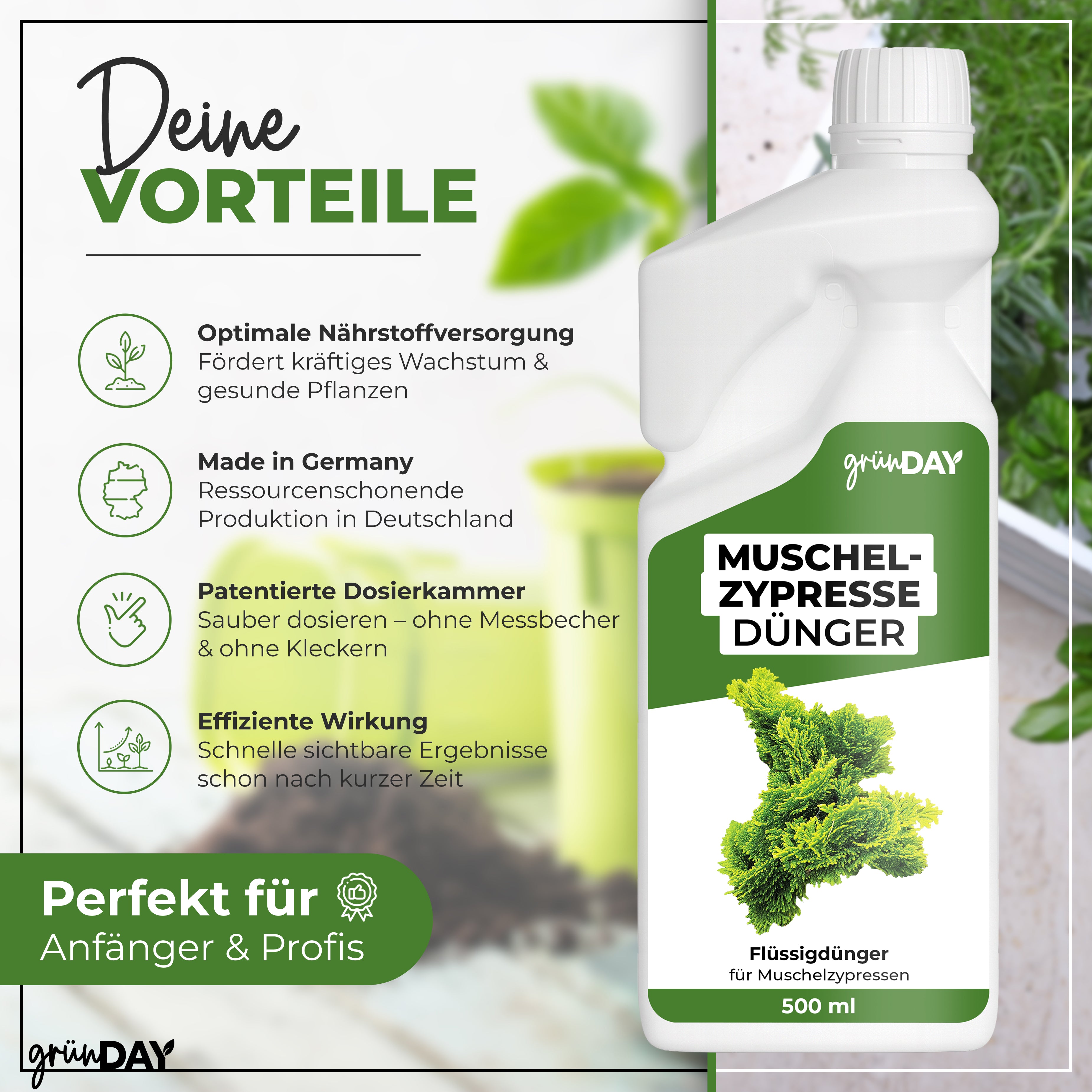 Gründay Muschelzypressedünger – Produktansicht 2
