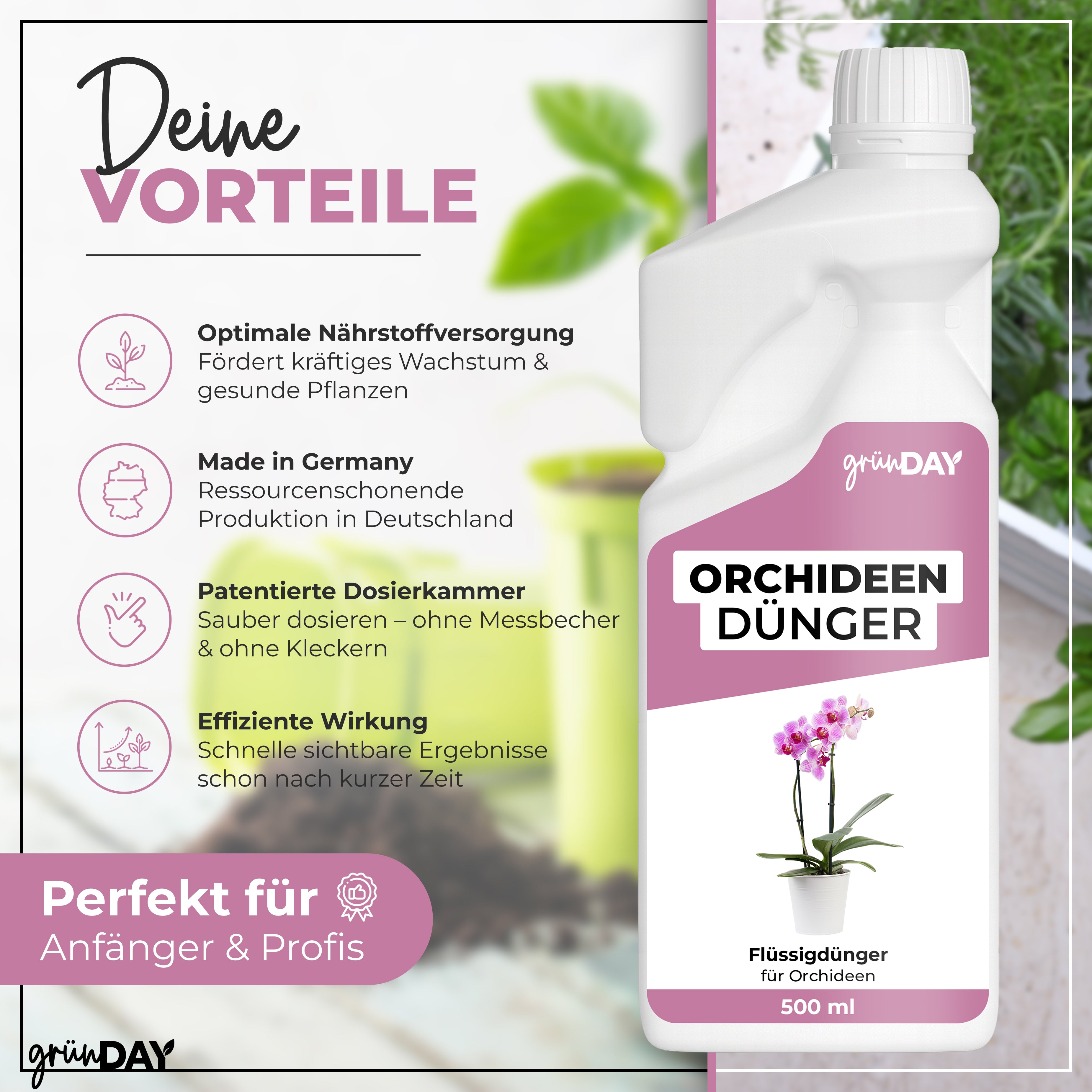 Gründay Orchideendünger – Produktansicht 2