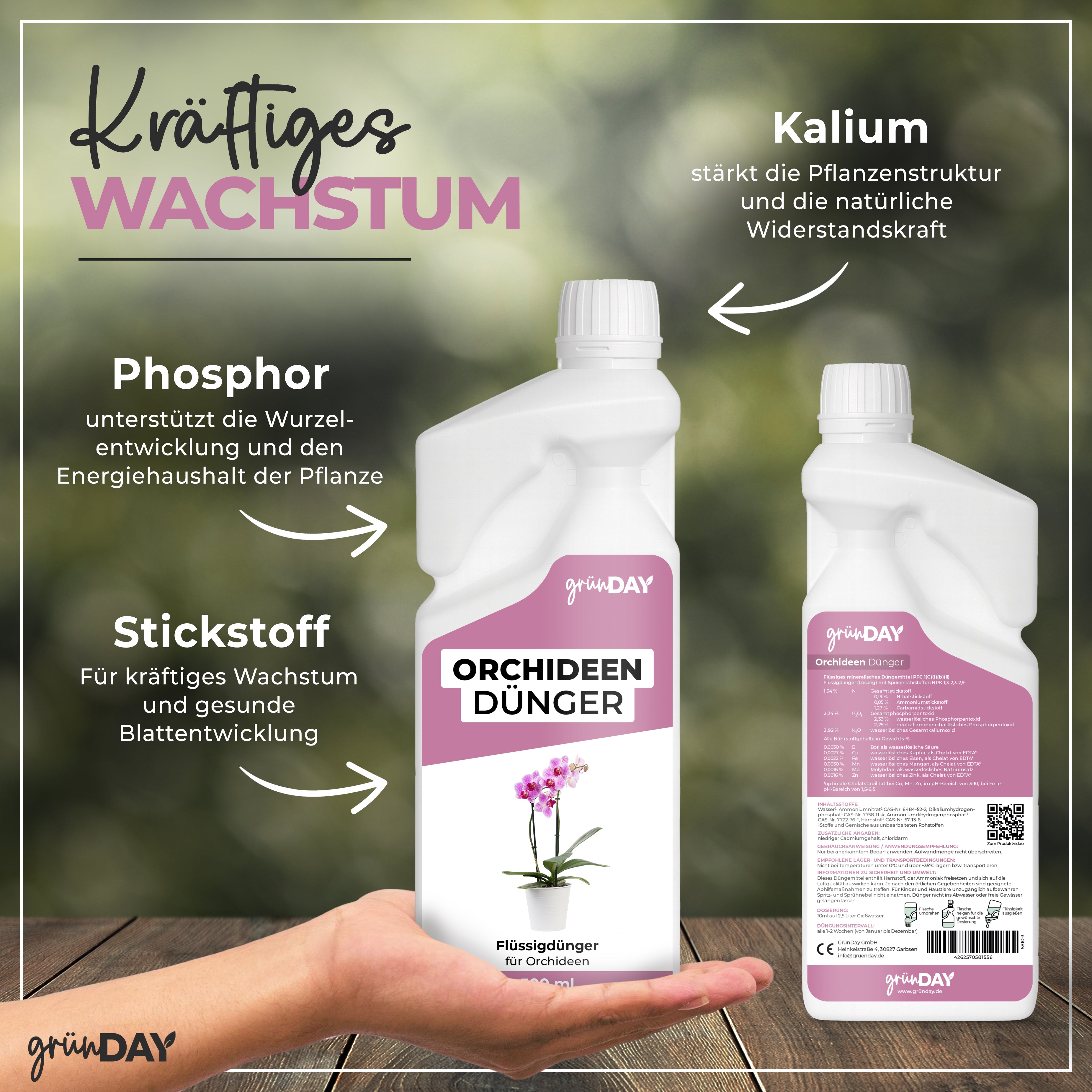 Gründay Orchideendünger – Produktansicht 4