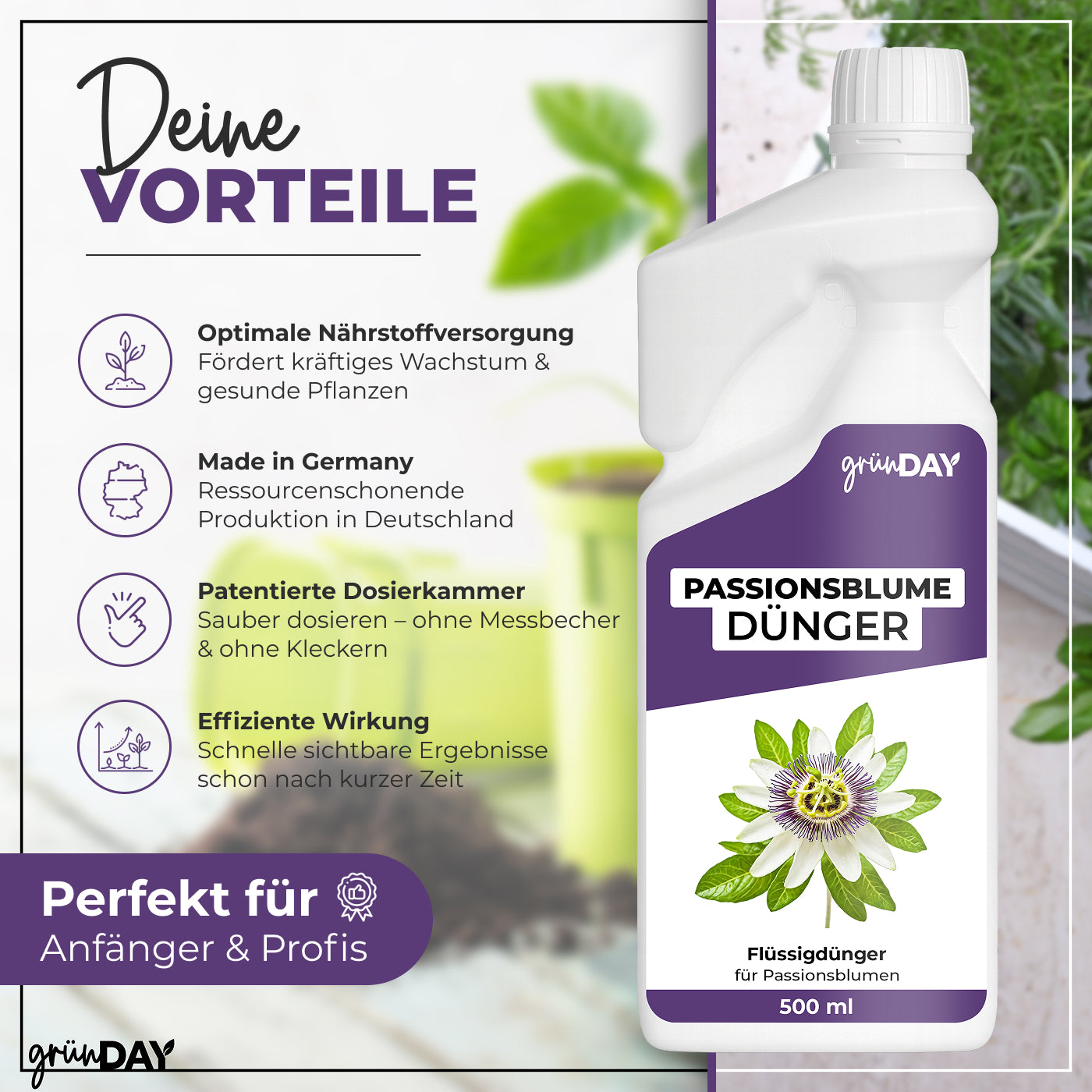 Gründay Passionsblume Dünger – Produktansicht 2