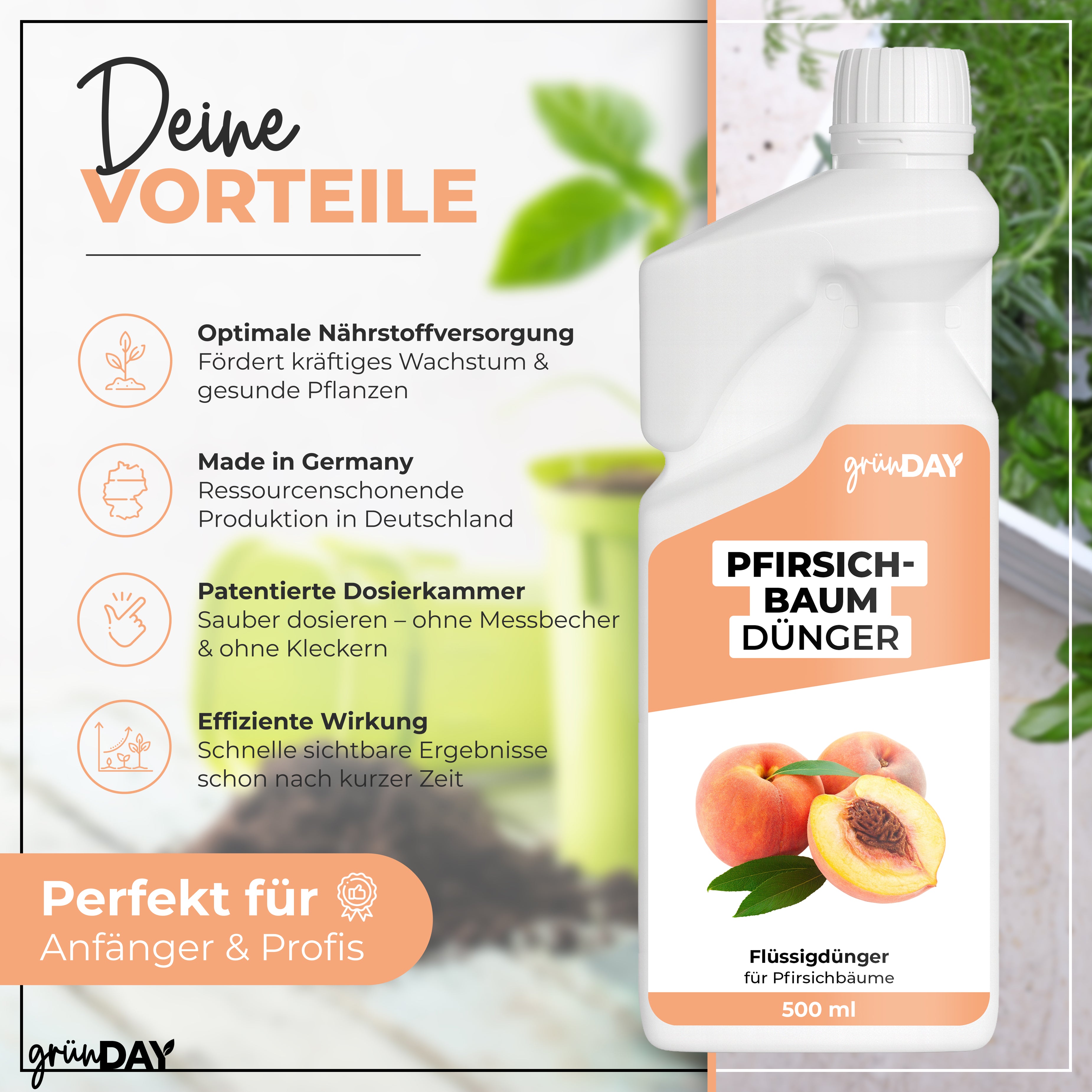 Gründay Pfirsichbaumdünger – Produktansicht 2