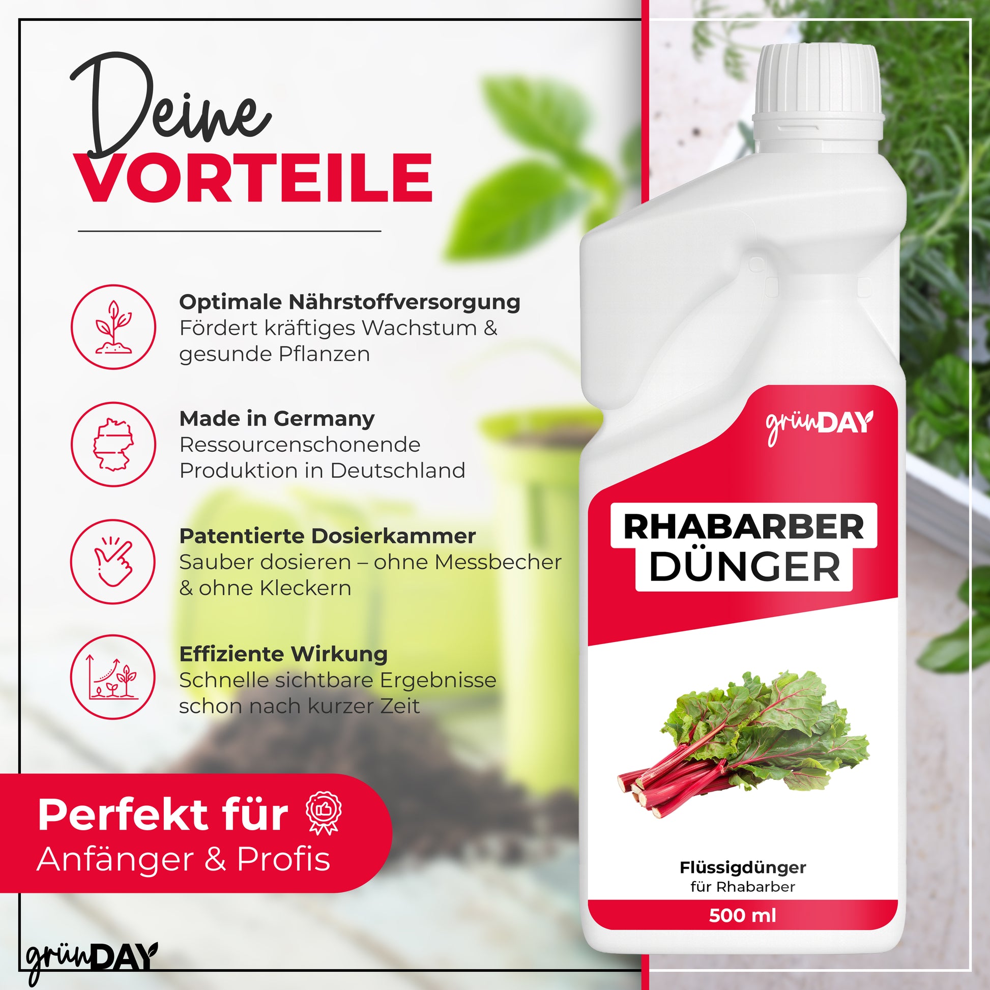Gründay Rhabarber-Dünger – Produktansicht 2
