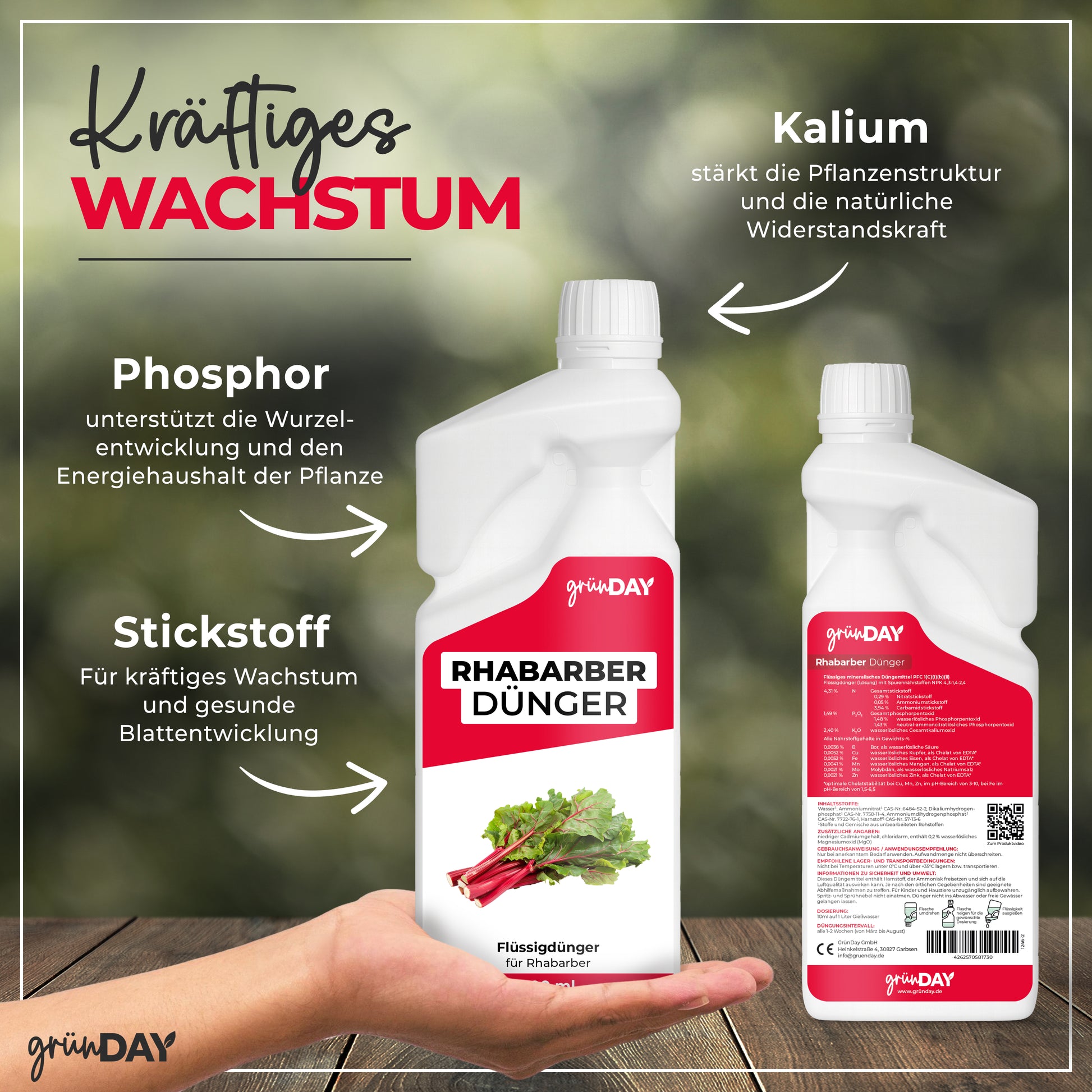 Gründay Rhabarber-Dünger – Produktansicht 4
