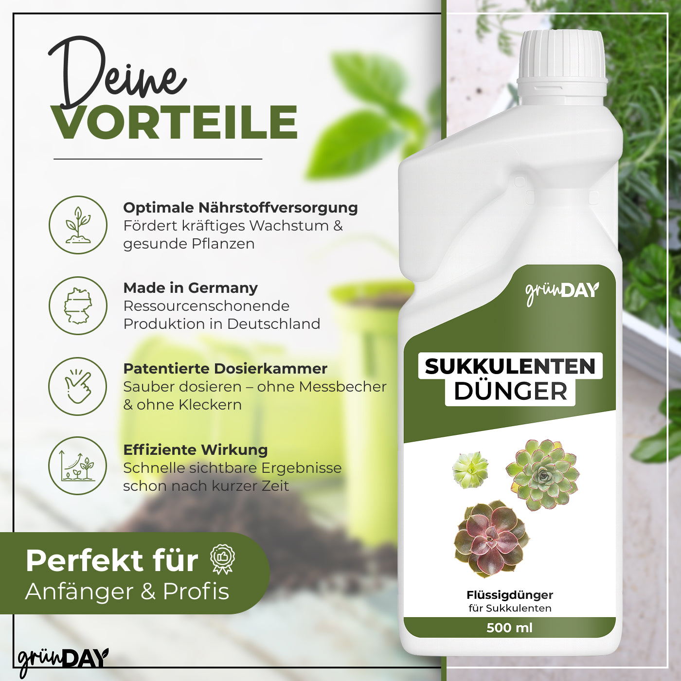 Gründay Sukkulentendünger – Produktansicht 2