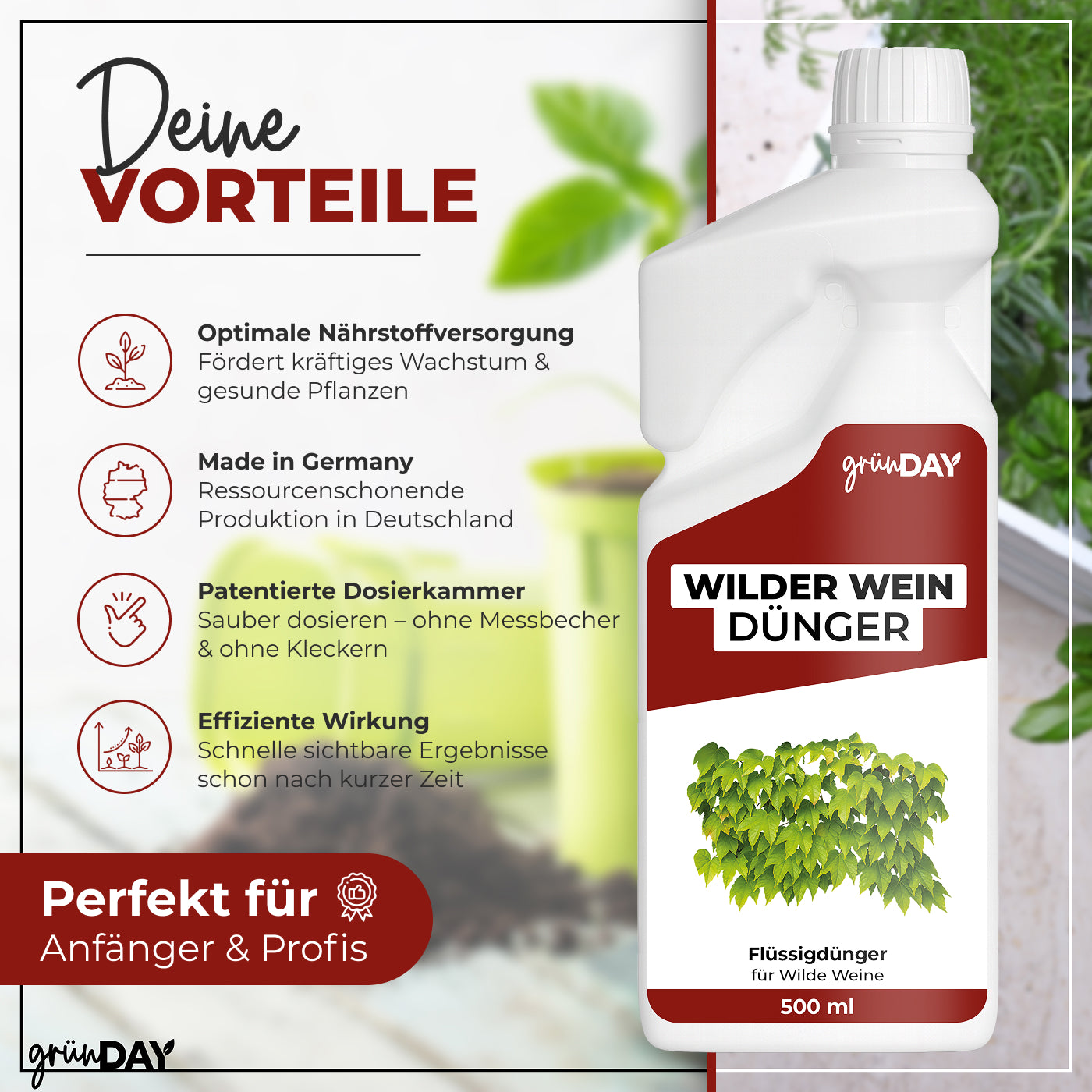 Gründay Wilder Wein Dünger – Produktansicht 2
