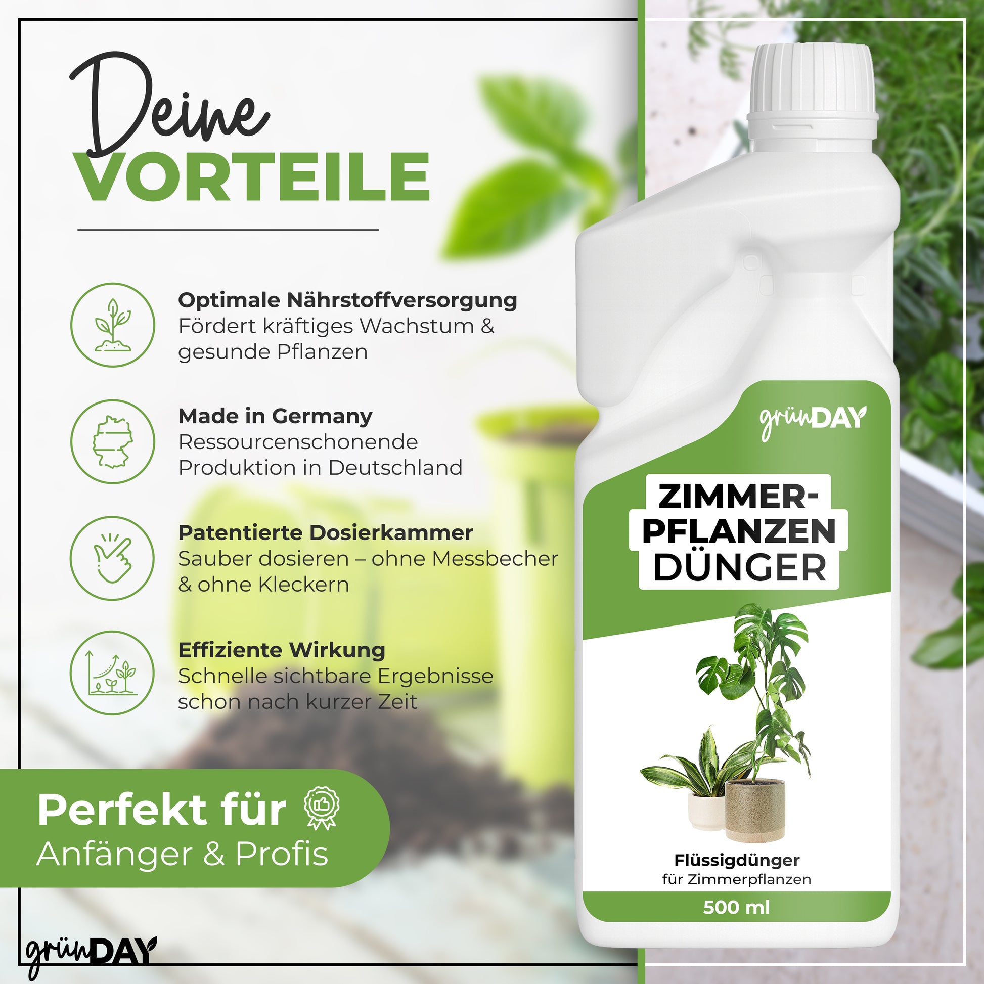 Gründay Zimmerpflanzendünger – Produktansicht 2