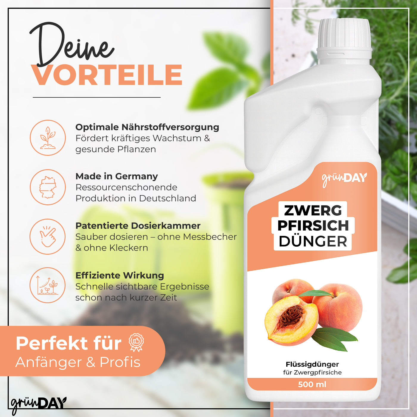 Gründay Zwergpfirsichdünger – Produktansicht 2